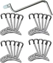 Fence Wire Tensioning Tool, 20X Fence Wire Tightening Tools with Tightener Handle, Metal Stretcher, Garden Farm Maintenance Supplies