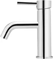 Meir Round Basin Mixer Curved - Smooth Precision Water Flow and Temperature Control, Solid Brass Design, 35mm Cartridge, Easy Installation, Long-Lasting Performance - Polished Chrome