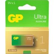 GP 1604AU 9V Ultra Alkaline Battery Single Card Type: 9V Ultra Alkaline 9V