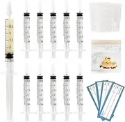 50 Colostrum Collector Sets Include 3ml Without Needle Colostrum Syringe with Cap, Sticker, Clear ziplock Bag and a Measuring Cup