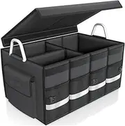 Large Capacity Cargo Organizer Foldable Cargo Container Waterproof Car Trunk Storage With Multiple Compartments Luggage Rack