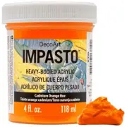 Decoart Impasto Paint 4oz-Cadmium Orange Hue DTP-09