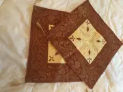 Turkish Cushion Covers Embroidery Sofa Pillow Cases Home Luxury Light Brown Gold