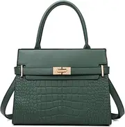 [GIGBIRD] Purses and Handbags Women Fashion PU Leather Crocodile Print Tote Crossbody Shoulder Bags Lady Top Handle Work Satchel