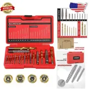 Professional 18-Piece Bolt Extractor Kit - Cobalt High-Speed Steel Drill Bits