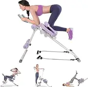 Powerfeng Ab Machine for Stomach Workout: Adjustable Ab Trainer for Home Exercise, Abdominal Core Machine Abs Crunch Machine, Foldable Stomach Exercise Equipment For Women