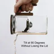 Glass Teapot With Infuser 600ml Stainless Steel One Touch Tea Maker Clear