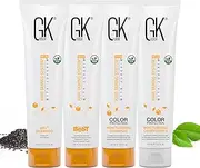 GK HAIR Global Keratin The Best Smoothing Keratin Hair Treatment Professional Brazilian Complex Blowout Straightening For Silky Smooth & Frizz Free Hair - Formaldehyde Free (Consumer Box Kit (100ml))