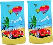 2 Pcs Beach Towel Bath Towel Cotton Bathing Towel Shower Towel Hawaii Lengthen