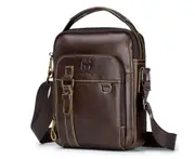 B39 Diagonal Bag PU Leather Multi-sandwich One-shoulder Oblique Backpack for Men