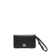 [Dolce & Gabbana] Dolce & Gabbana Logo-lettering Clutch Bag ONE SIZE BLACK