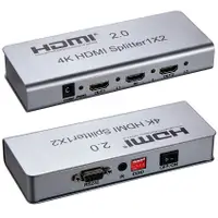 在飛比找蝦皮購物優惠-真4K HDMI 2.0版 一進二出 1進2出 分配器 HD