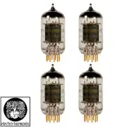 New Gain Matched Quad 4x Electro-Harmonix 12AT7 ECC81 Gold Pin Vacuum Tubes