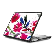 MacBook Pro 14-inch (M1 - M4) Impact Case POCKETFUL OF POSIES Pink Red Teal Green, Floral Watercolor Painting Flowers Colorful Art Girly Pretty Spring Summer Garden Whimsical Fuchsia Bold Feminine Chic Lovely Romantic Design
