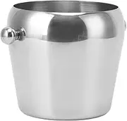 Ice Bucket, Stainless Steel Ice Bucket Wine Bucket for Champagne, Cocktail Bar and Parties, Large Wine Ice Buckets (Silver Naked Large 2L)
