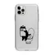 搞怪帶薪摸魚黑貓適用iphone15promax手機殼13創意xsmax透明11pro可愛12mini簡約14Plus軟