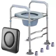 Raised Toilet Seat Handles Cushion Hybodies Stand Alone 330 Lb Heavy Duty 4 In 1