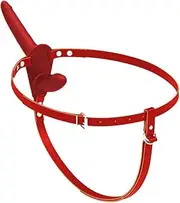Strap On Double Head Dildo Wearable Sex Toy Fetish Fantasy Sex Dildo for Couple Pegging Women Lesbian Silicone Dildo for Sex Gift (red)