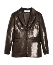 Golden Goose Deluxe Brand Sequin-Embellished Tailored Blazer IT40 Black