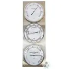 43cm Silver Outdoor Weather Station With Thermometer Barometer & Hygrometer By F