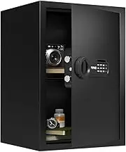 RPNB Deluxe Safe and Lock Box,Money Box,Digital Keypad Safe Box,Steel Alloy Drop Safe, Keypad Lock,Perfect for Home Office Hotel Business Jewelry Gun Cash Use Storage,1.8 Cubic Feet
