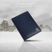 Premium Protection:RFID Leather Passport Holder with Ample Storage,Prussian Blue
