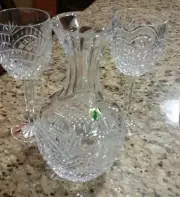WATERFORD CRYSTAL ARTISAN DECANTER & WINE GOBLET GLASSES SET BNIB