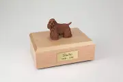 Brown Cocker Spaniel Pet Funeral Cremation Urn Avail in 3 Diff Colors & 4 Sizes