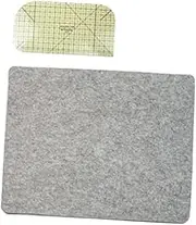 Perfk Ironing Mat Pressing Pad Hot Ironing Ruler Ironing Supplies Felt Ironing Pad Protection Ironing Pad for Embroidery DIY Crafts, Set E