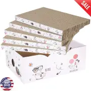 5 Packs in 1 Cat Scratch Pad with Box Cat Scratcher Cardboard Reversible Durable