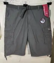NWT Unionbay Mens Messenger Sz 42 Green Cordova Belted Cargo Short