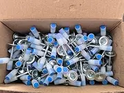 KIANS 200PCS 25mm/37mm/42mm Round Nails for Mini Steel Nail Gun Manual Rivet Gun Diameter 7.3mm Wall Fastener Fire Nails (Color : Only black gun)