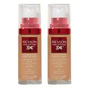 Revlon Age Defying 3X Foundation 30ml 50 HONEY BEIGE - 2 pack