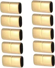 Beatifufu 10 Pcs Golden Stainless Steel Magnetic Clasps for DIY Bracelet and Necklace Secure Closure Fasteners for Leather Straps Magnetic Buckle for Quick Connect Disconnect