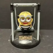 Solar Powered Dancing Bobble Head Toy - MINION On Grey Swing