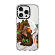 iPhone 16 Pro Clear Case MagSafe Compatible WAR ON HEART IPHONE BY SUE TSAI