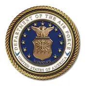 Air Force Medallion for Box Cremation Urn/Flag Case - 2 Inch Diameter