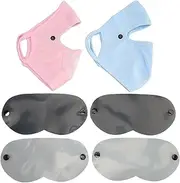 4 Piece Multifunctional Ice Silk Sun Masks, Sun Sail for Women with Goggles for Hiking(Pink and Blue)