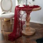 Round Lace Tablecloth Retro Hollow Floral Jacquard Table Cover Wedding Dining