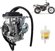 TW200 Carburetor with Inline Fuel Filter Replacement for Yamaha TW200 TW 200 2001-2017 Motorcycle Trailway Carb
