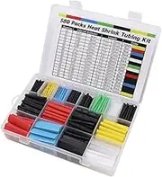 Heat Shrink Tubing Kit, 11 Sizes, 2:1 Ratio, 580 pcs, Heat Shrink Wrap, Wire Shrink Wrap Tubing, Wire Shrink Tubing, Wire Heat Shrink, Electrical Shrink Wrap Tubing, Shrink Tubing for Wires
