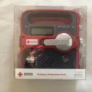 NEW SOLARLINK FR360 ETON Red Cross Weather Alert Emer. Preparedness Radio. NEW