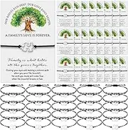 Tondiamo Family Reunion Favors Adjustable Infinity Bracelets Puzzle Piece Bracelet Bulk with Family Tree Cards for Gathering Party Souvenir Gift