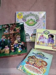 Vintage Cabbage Patch Lot - 4 - 2 Puzzles, Book, Game