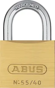 55/40 Solid Brass Keyed Padlock with 2 Keys and Hardened Steel Shackle