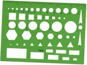 T-816 All-Purpose Technical Drawing Template, Plastic Shape Template Tool,