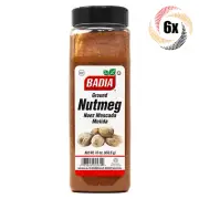 6x Shakers Badia Ground Nutmeg Seasoning | 16oz | Gluten Free Kosher & MSG Free