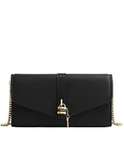 Chloé Aby Wallet on Chain Black