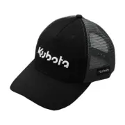KUBOTA BLACK/ORANGE CAP W GREY MESH