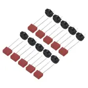 10Set DIP Mounted Miniature Square Slow Blow Micro Fuse, 1A 250V, Red